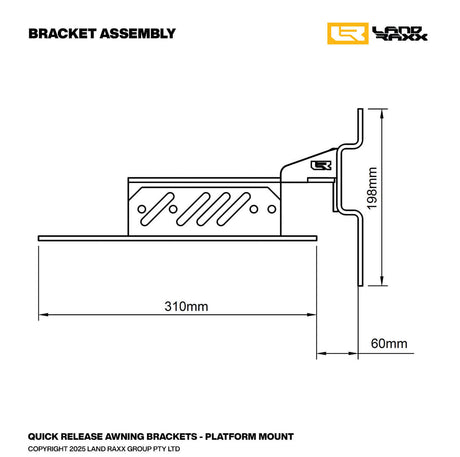 Heavy Duty Quick-Release Awning Brackets - Platform Mount image 8