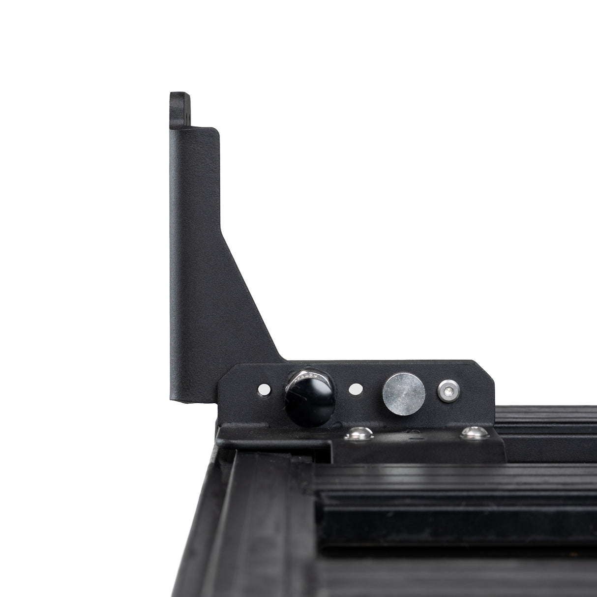 ARB Base Rack quick release awning bracket mounted on a 4WD with awning fitted