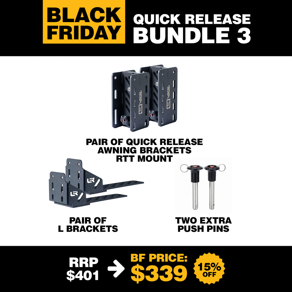 Quick Release Bundle THREE - L Brackets & Quick Release