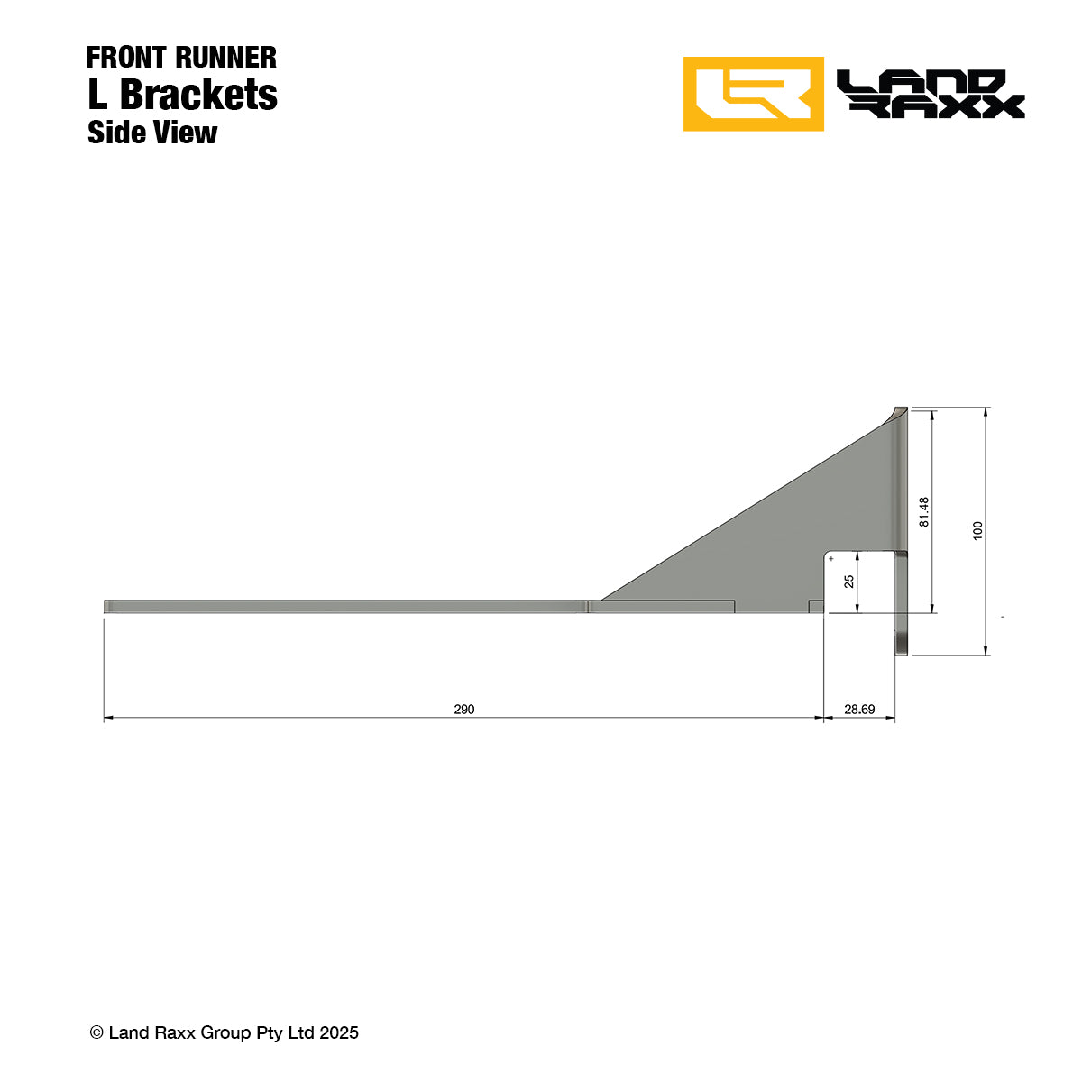 L Brackets for Front Runner Slimline Platforms