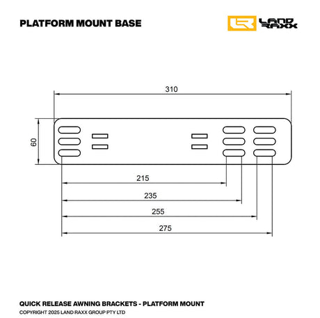Heavy Duty Quick-Release Awning Brackets - Platform Mount image 9