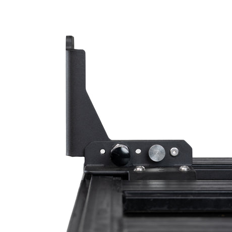ARB Base Rack quick release awning bracket mounted on a 4WD with awning fitted