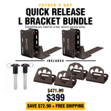 Quick Release Awning Bracket Bundle - L Brackets 2 x Pack
