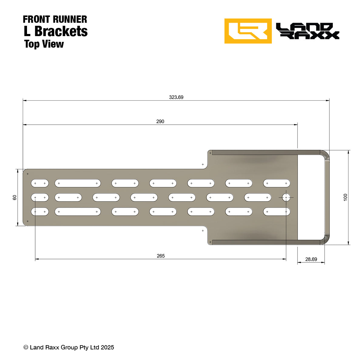L Brackets for Front Runner Slimline Platforms