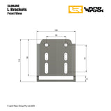 Heavy-Duty Quick-Release Awning Brackets with L Brackets - Pair