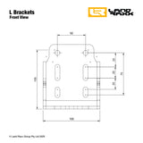 Heavy-Duty Quick-Release Awning Brackets with L Brackets - Pair
