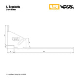 Heavy-Duty Quick-Release Awning Brackets with L Brackets - Pair