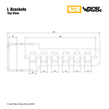 Heavy-Duty Quick-Release Awning Brackets with L Brackets - Pair