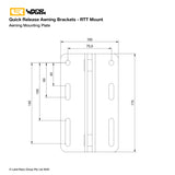 Heavy-Duty Quick-Release Awning Brackets - RTT Mount