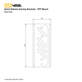Heavy-Duty Quick-Release Awning Brackets - RTT Mount