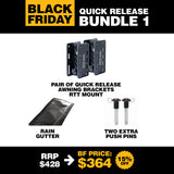 Quick Release Bundle ONE - Heavy-Duty Awning Brackets - RTT Mount